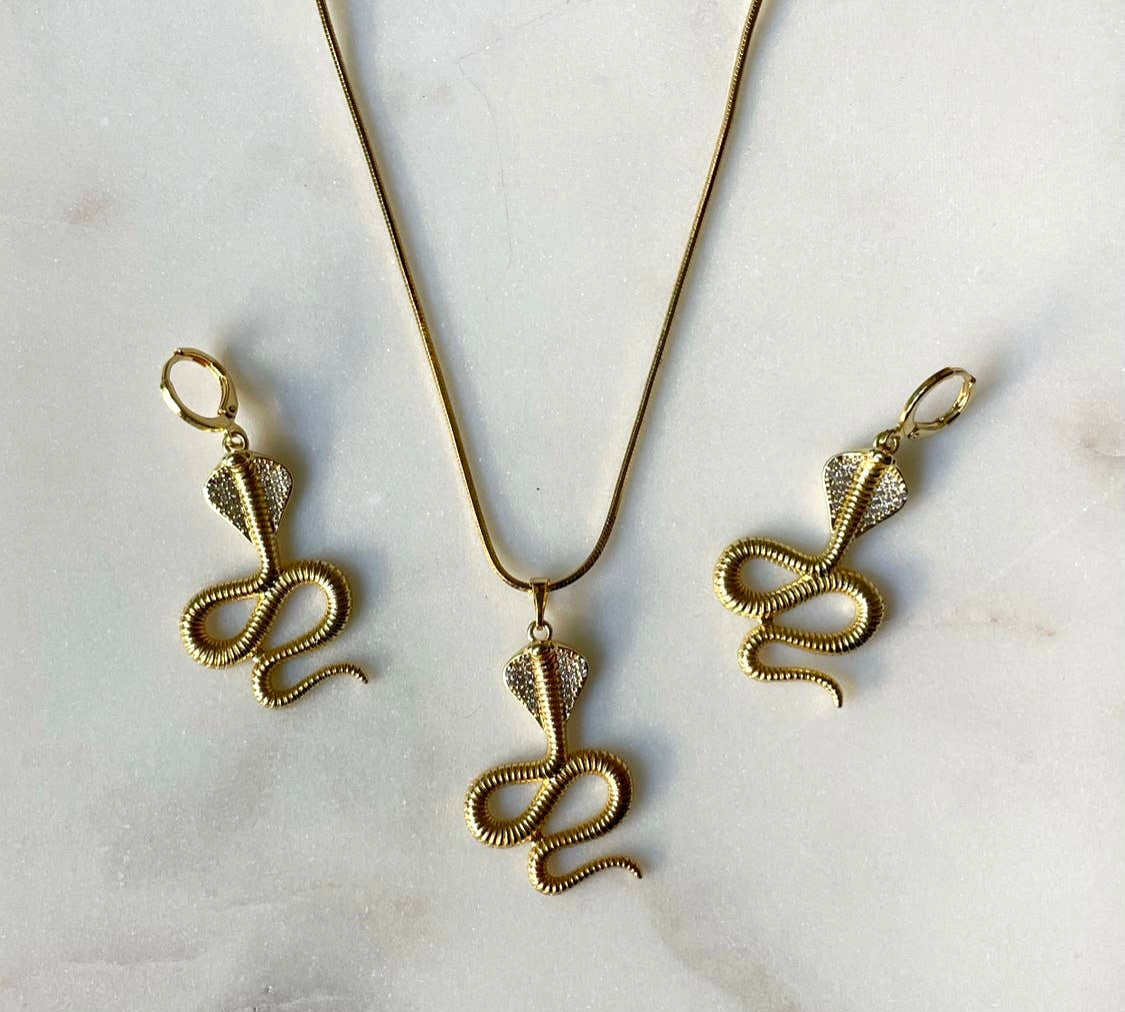 Cobra Snake Gold Jewelry Set